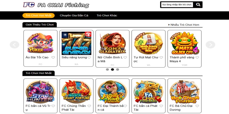 FA gaming địa điểm chơi bắn cá uy tín nhất thị trường